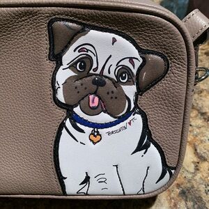 BRIGHTON Bag: Stitch Bulldog Camera Bag Central Bark Collection.like new